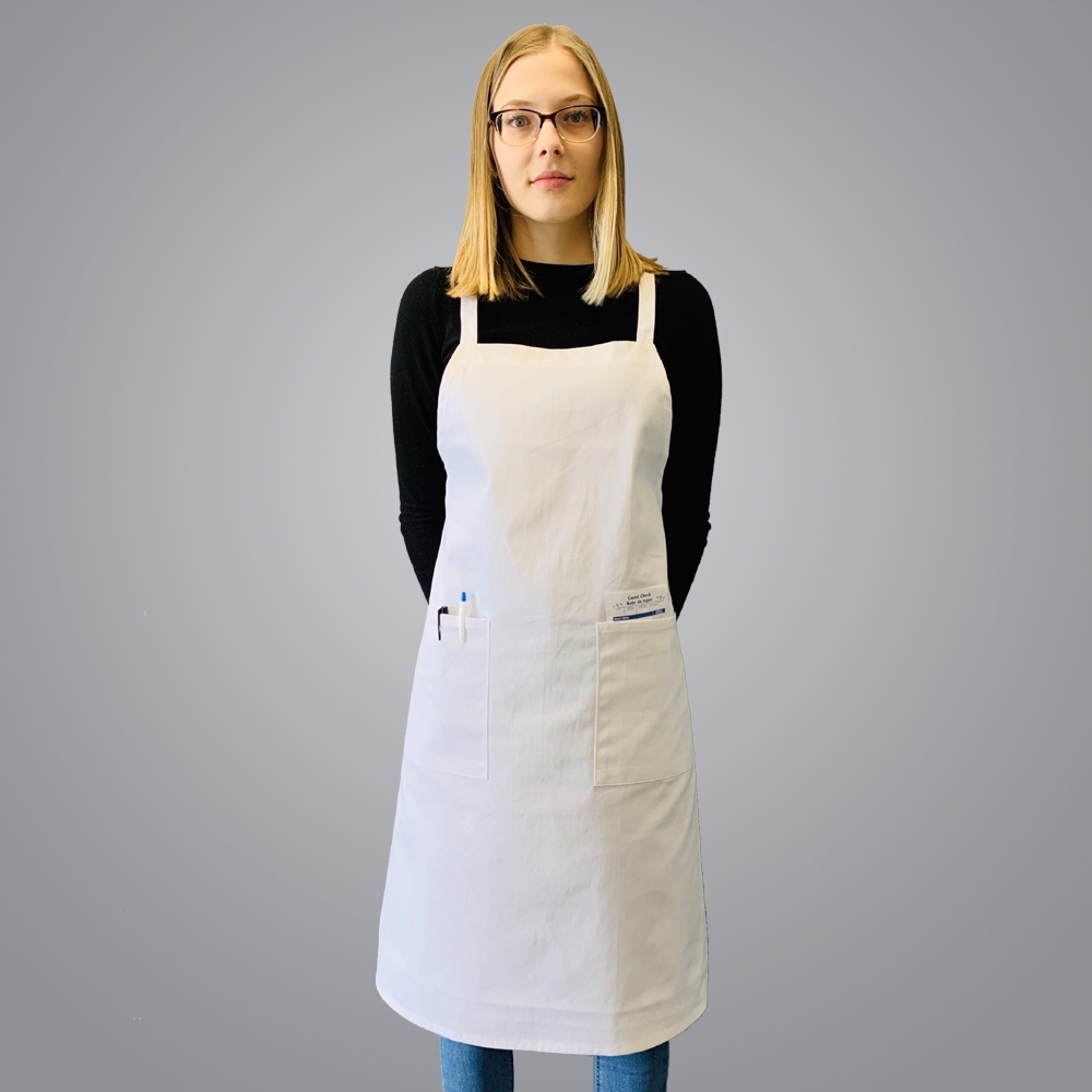 Picture of Full Body Apron with 2 Pockets - White