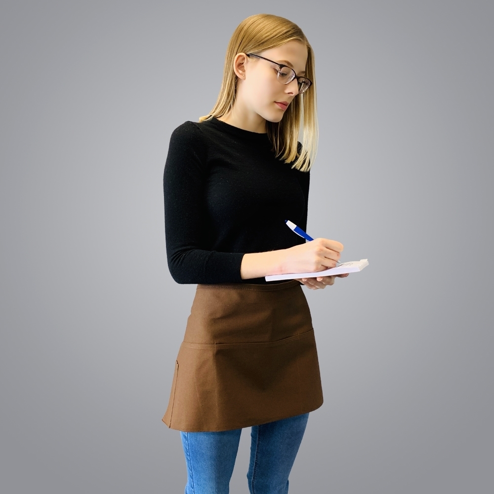 Picture of Waist Apron with 3 Pockets - Chocolate