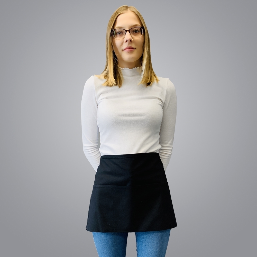 Picture of Waist Apron with 3 Pockets - Black