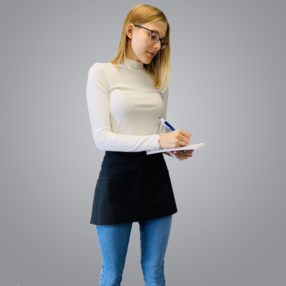 Picture of Waist Apron with 3 Pockets - Black