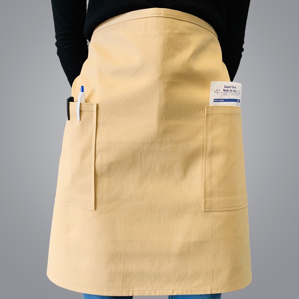 Picture of Half Body Apron with 2 Pockets -  Beige