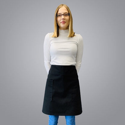 Picture of Half Body Apron with 2 Pockets - Black