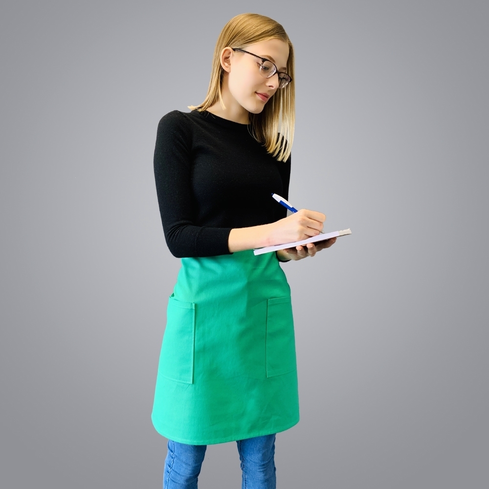 Picture of Half Body Apron with 2 Pockets - Green