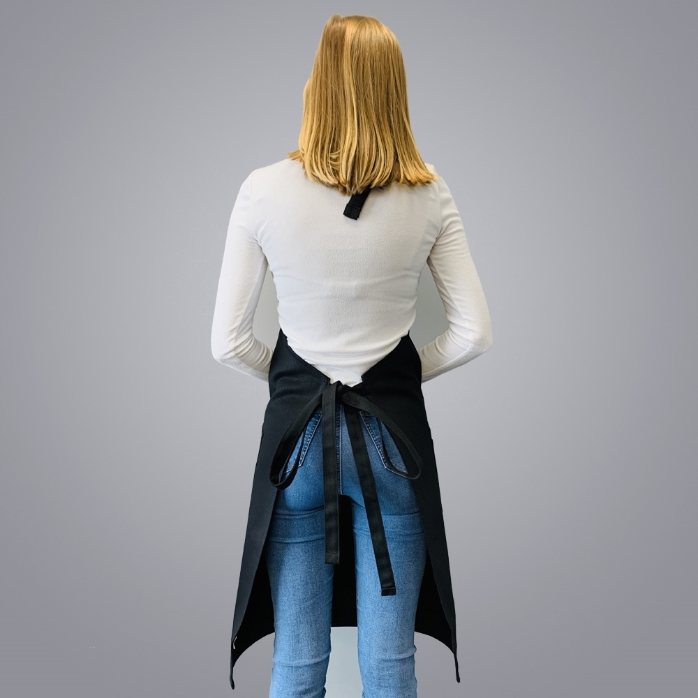 Picture of Adjustable Full Body Apron with 3 Pockets - Black Picture of Adjustable Full Body Apron with 3 Pockets - Black